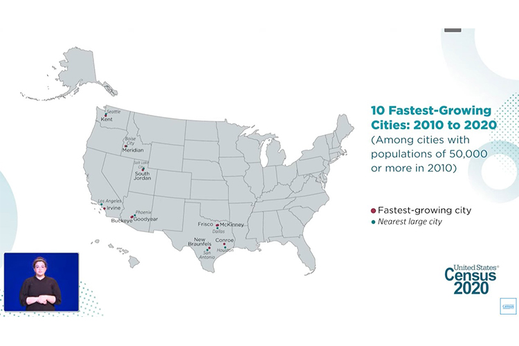 2020 연방 인구조사 결과 전미에서 가장 빠르게 성장한 10대 도시 중 북텍사스 지역의 프리스코와 맥키니가 포함됐다.